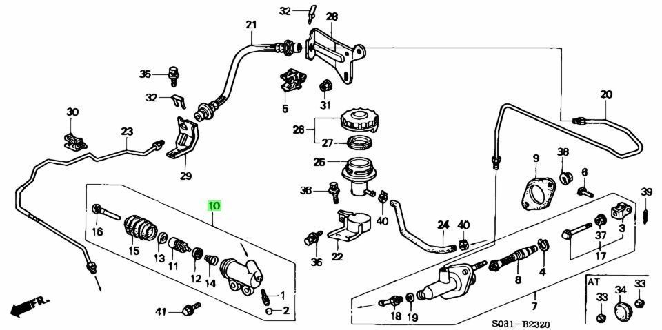 ホンダ純正 DB DC インテグラ クラッチスレーブシリンダー タイプR DB6 DB7 DB8 DB9 DC1 DC2 Integra Type-R Clutch Slave Cylinder