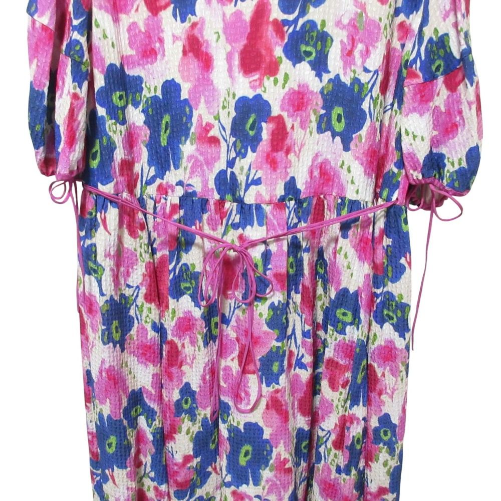 DRAWER ドゥロワー フラワープリント シルク フクレジャガード ロングドレス ワンピース 6526-299-1170 36 ピンク レディース 古着 NICORILABO_COM