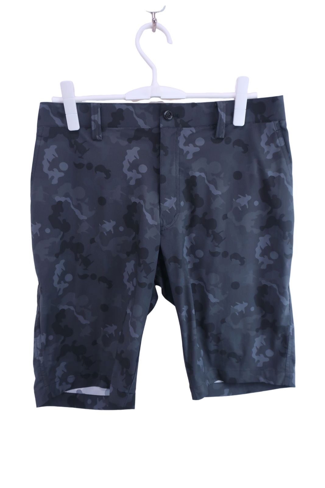 【美品】Munsingwear(マンシングウェア) ハーフパンツ グレー総柄 メンズ 84-88 ゴルフ用品 2405-0262 中古