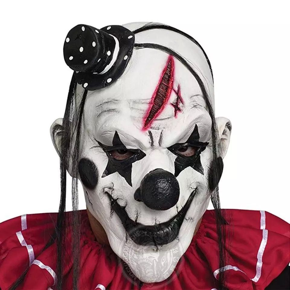 新作ハロウィンマスク ピエロゴム製 かぶり物コスチューム変装