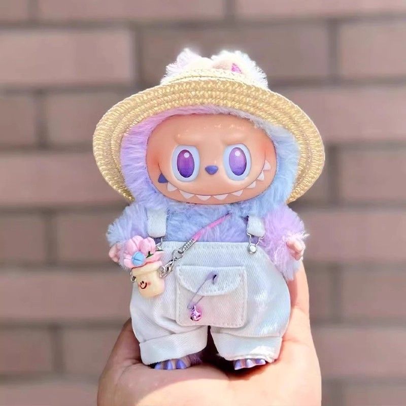 Labubuぬい服＊カラフルおでかけセット（帽子＋サロペット＋ミニ