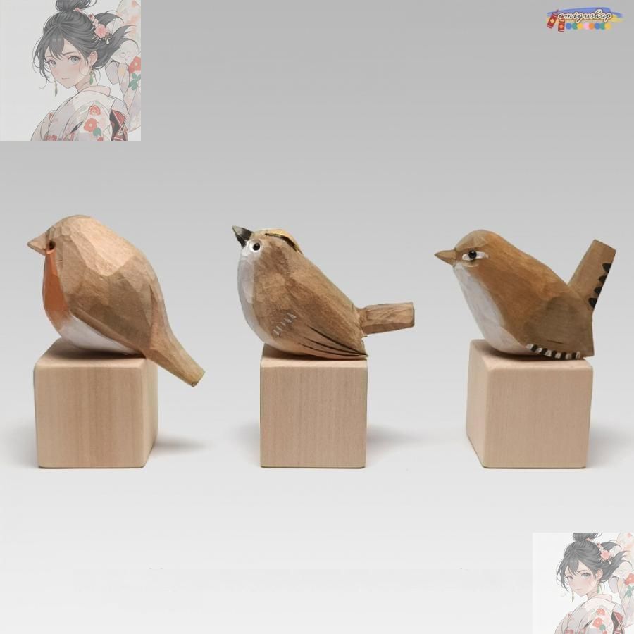 トリ鳥木彫オブジェ置物インテリア工芸品美術品A2819