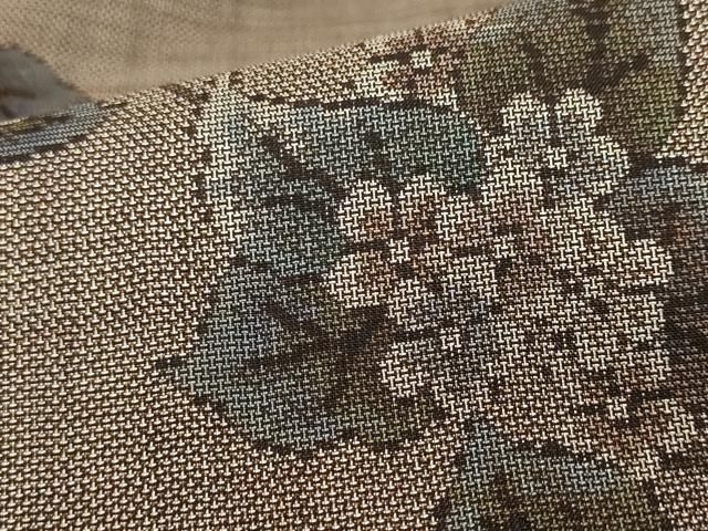 平和屋着物○本場大島紬 9マルキ 枝花文 正絹 逸品 CAAX4515ut