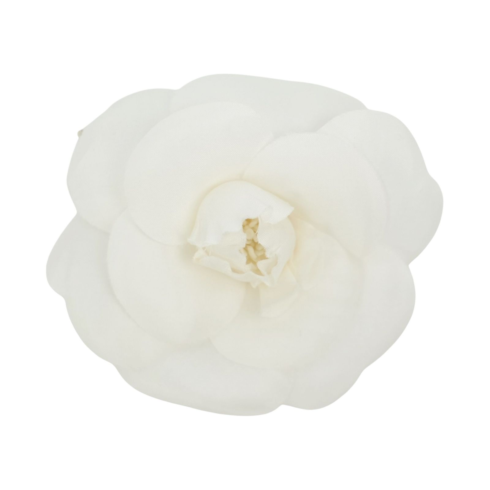  【中古・VINTAGE】 CHANEL シャネル カメリア ブローチ ホワイト ファブリック ヴィンテージ Camellia Brooch その他