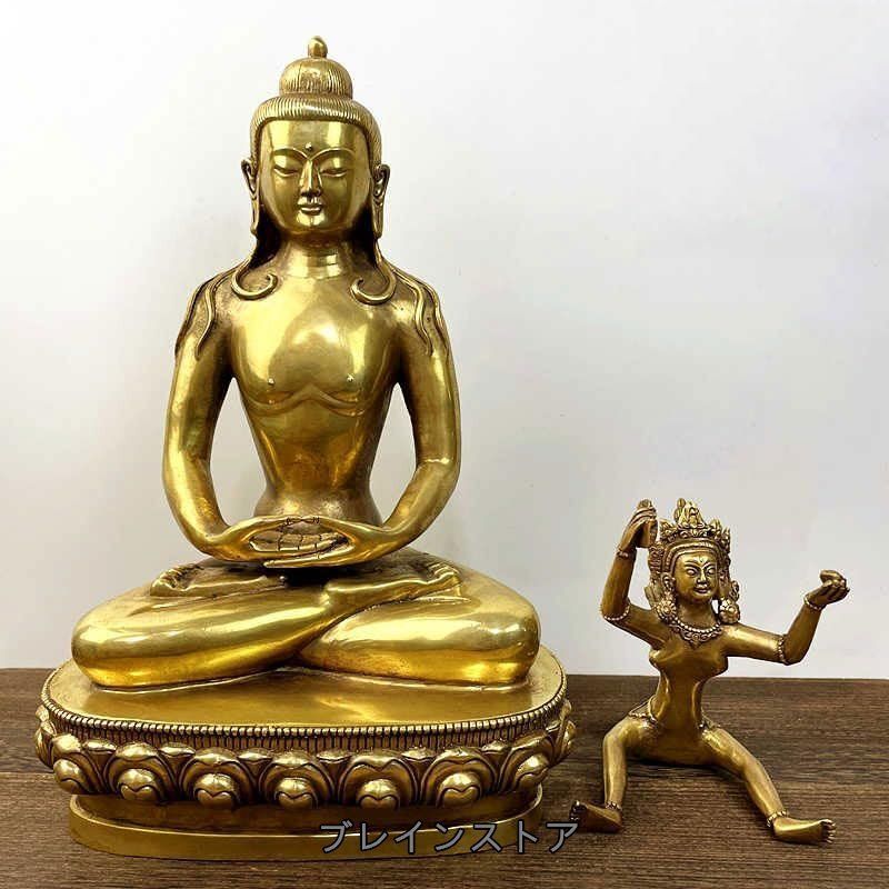 仏像 歓喜天 30cm 真鍮製 ＿聖天 双身形 釈迦如来像 守り本尊 ご利益 恋愛成就