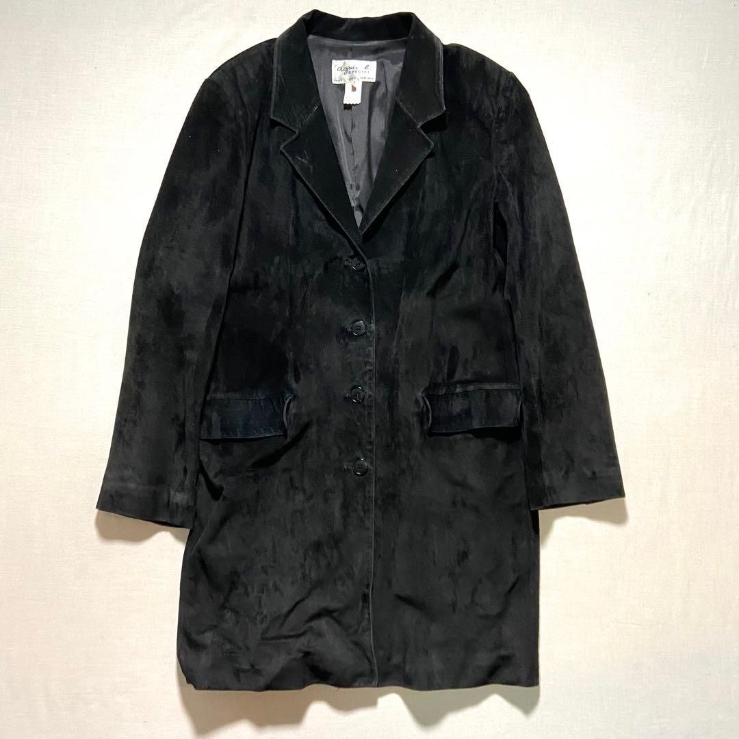 agnis b. 赤 スゥウェード　ナポレオンジャケット　フランス製 agnis b. 赤 スゥウェード ナポレオンジャケット フランス製