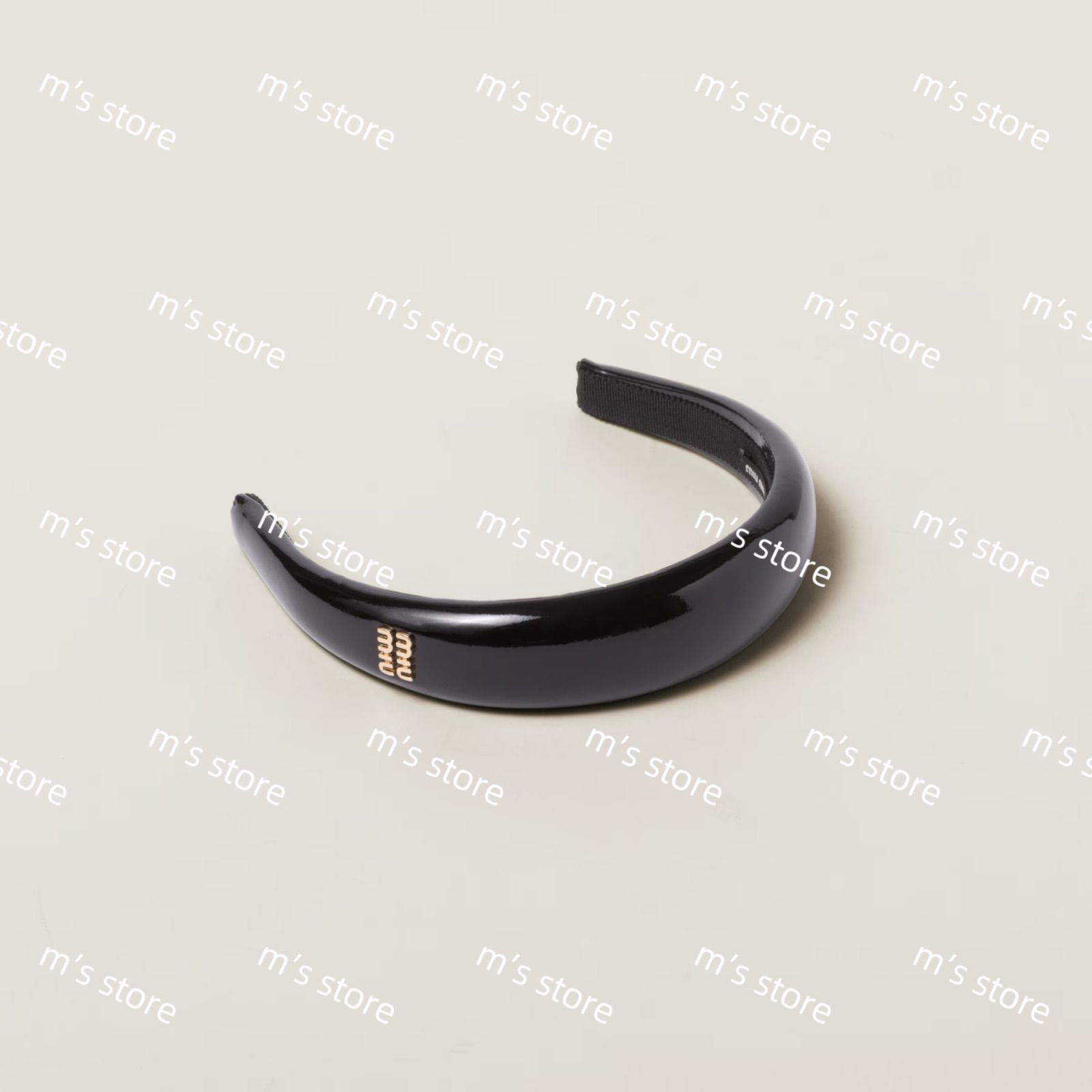 miu miu カチューシャ パテントレザー ヘッドバンド 【公式通販】