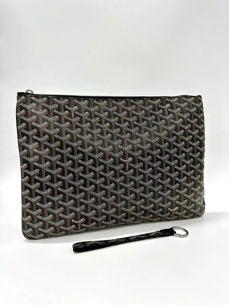 MGM サイズ キーリング付属 Goyard ゴヤール セナ クラッチ ブラックタン