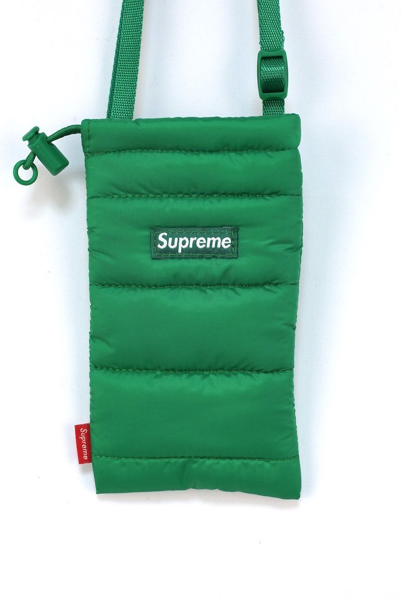 2025AW SUPREME シュプリーム Puffer Neck Pouch Green パファー ネック ポーチ グリーン スマホ ショルダー