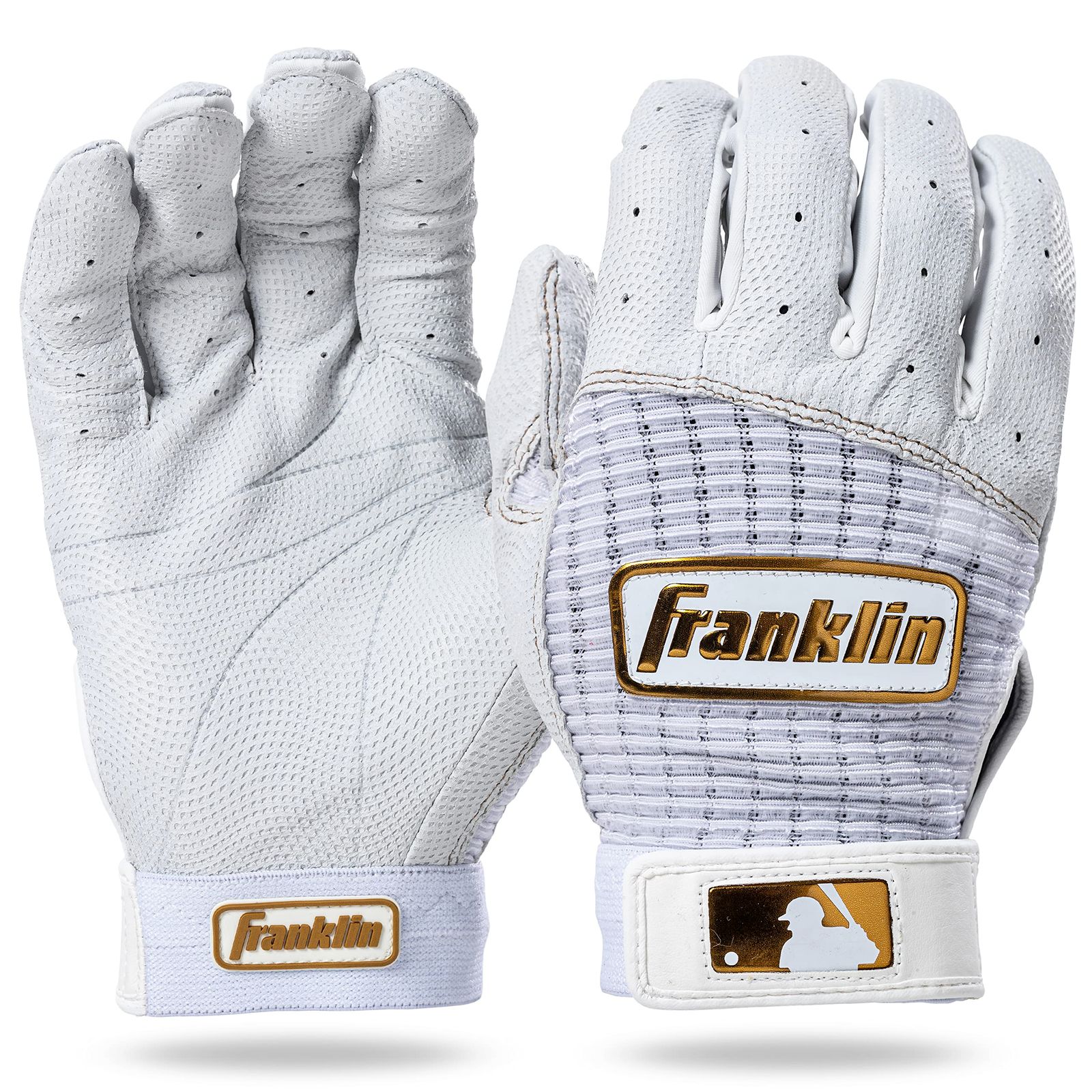 フランクリン FRANKLIN バッティンググローブ(両手用)PRO CLASSIC 野球 バッティング 手袋 バッテ 手袋 プロ メジャー 23SS(20964) ホワイトxゴールド Sサイズ [ホワイトxゴールド] [Sサイズ]