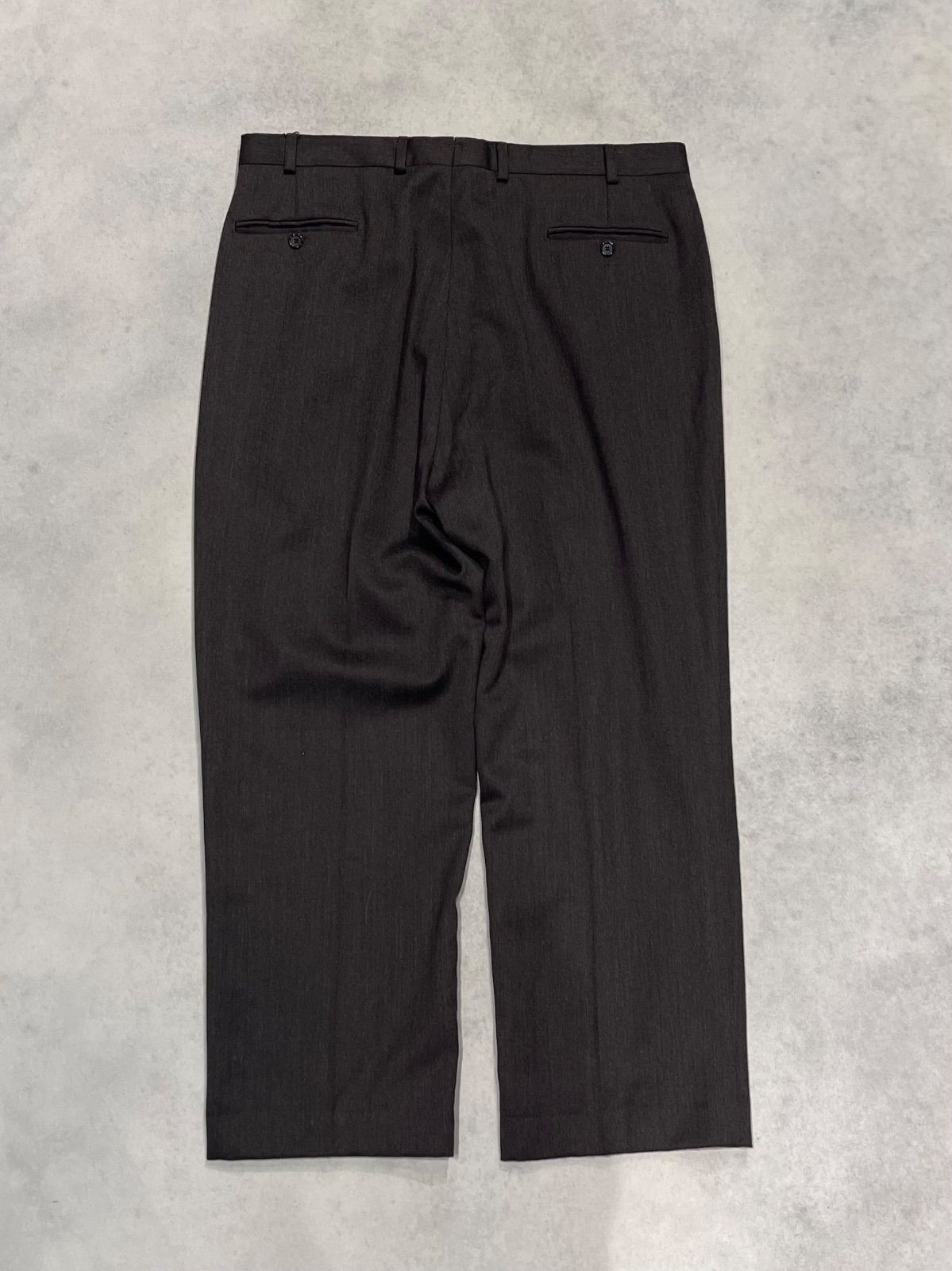 80s イタリア製 Benetton 杢糸 ツータック ウール ワイドスラックス 80s イタリア製 Benetton 杢糸 ツータック ウール ワイド