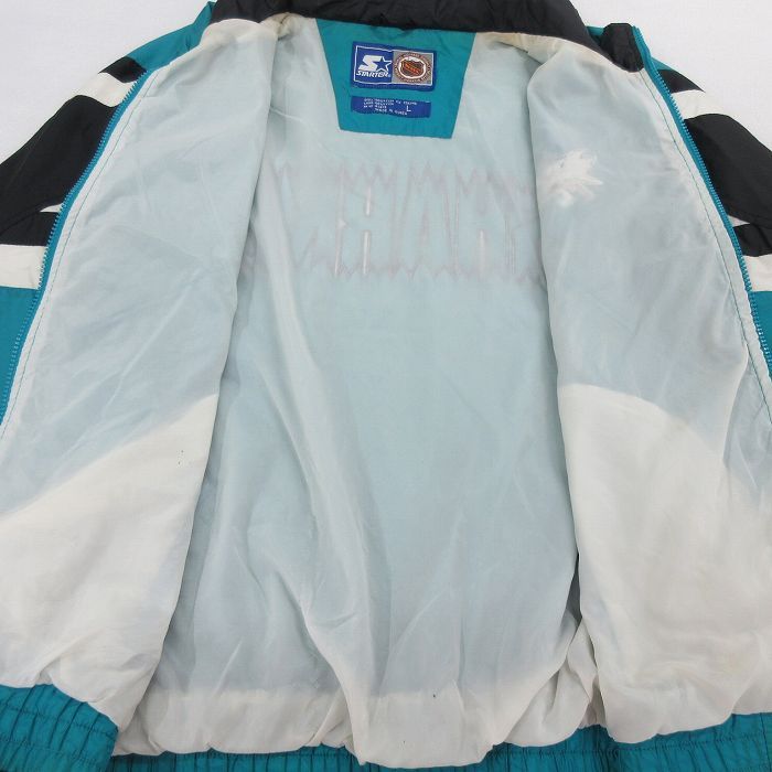 XL/古着 スターター 長袖 ナイロン ジャケット メンズ 90s NHL