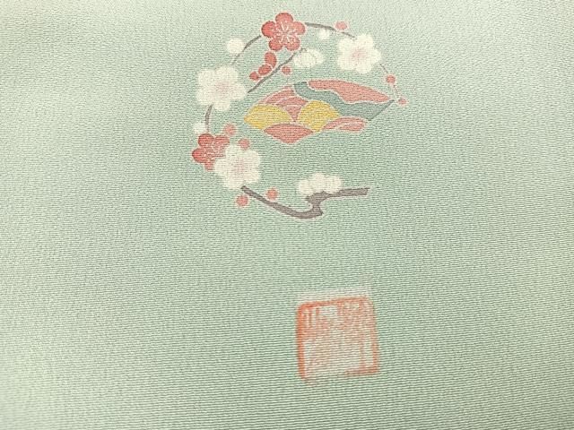 平和屋着物●高級染元　粋峰　林芳夫　京加賀友禅　訪問着　菊草花文　暈し染め　正絹　逸品　未使用　BAAU4632gt 平和屋着物○高級染元 粋峰 林芳夫 京加賀友禅 訪問着 菊草花文 暈し