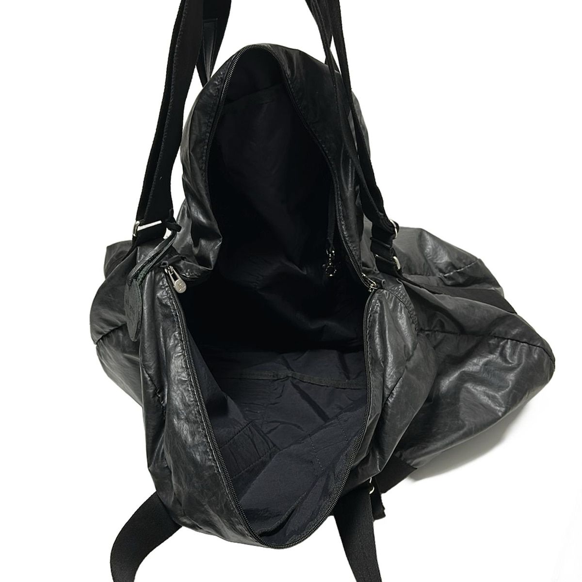 jack gomme(ジャックゴム) ボストンバッグ - ダークグレー×黒 2way