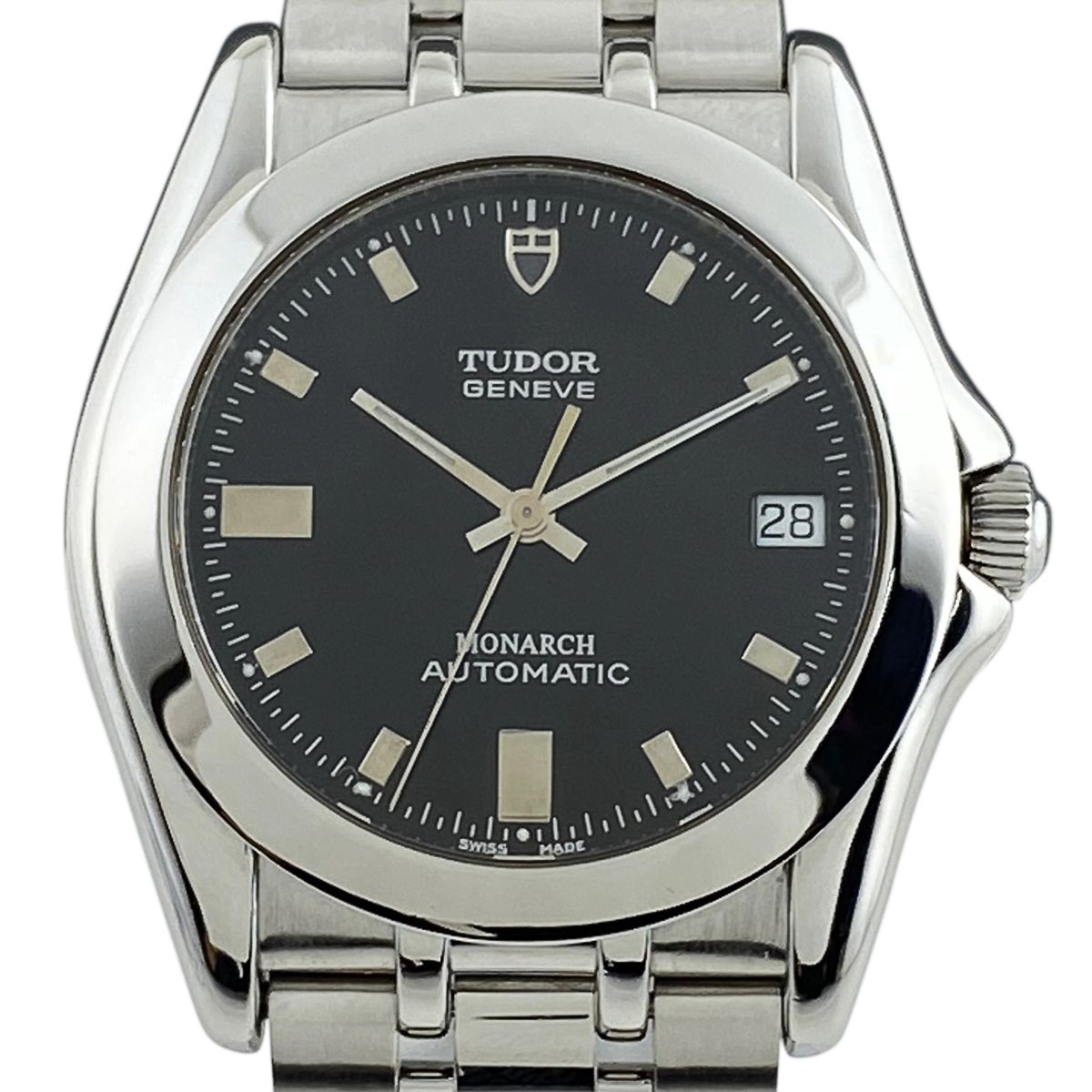 チュードル TUDOR モナーク 38600 腕時計 SS 自動巻き ブラック メンズ 