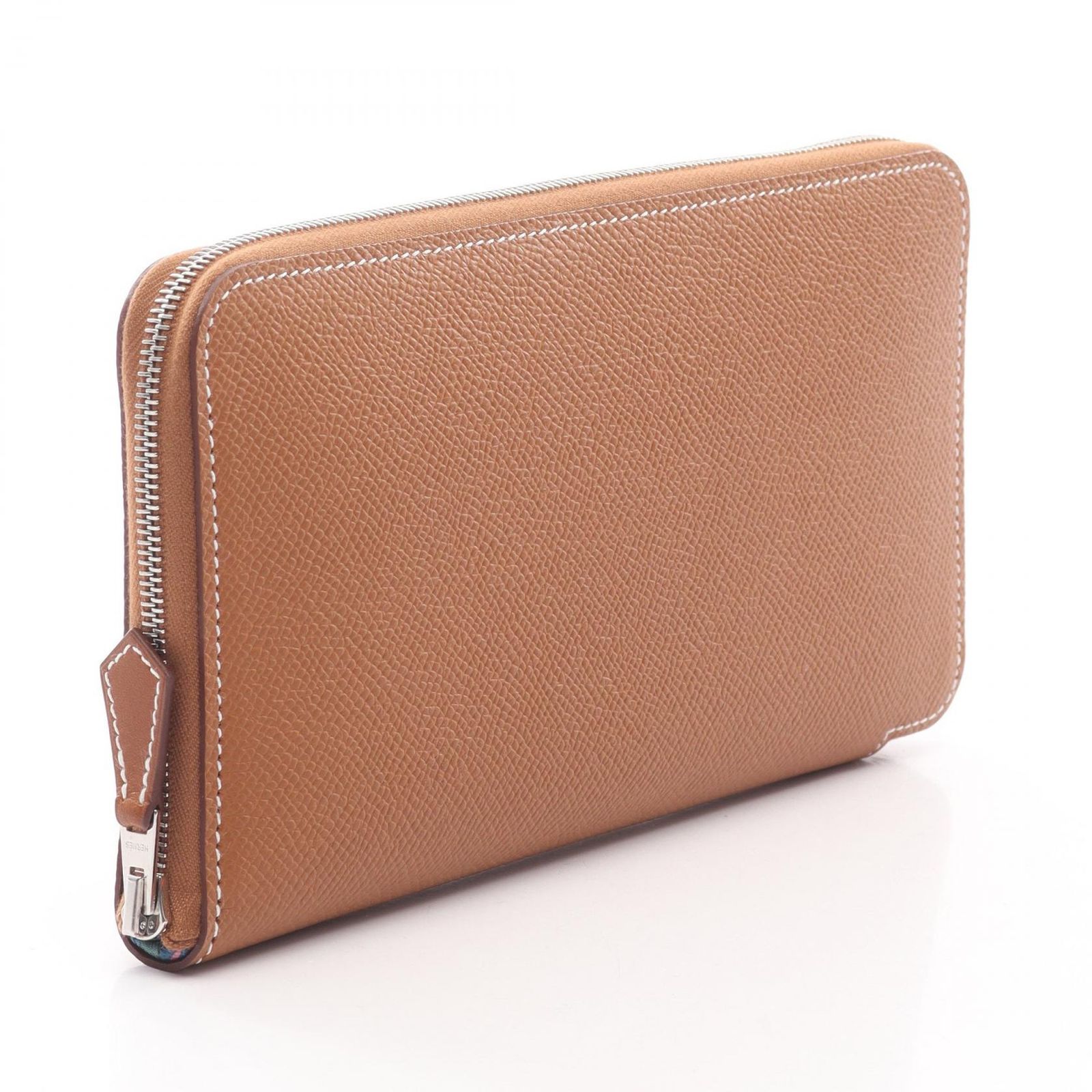 エルメス HERMES ラウンド長財布 アザップロング シルクイン ゴールド