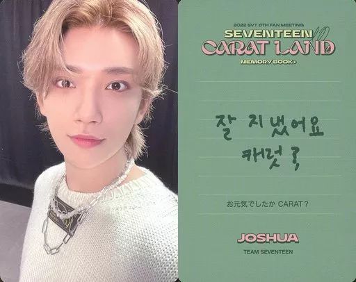 SEVENTEEN CARAT FC 特典 ジョシュア JOSHUA トレカ SEVENTEEN ジョシュア FML CARAT ver. 封入特典トレカ トレカ
