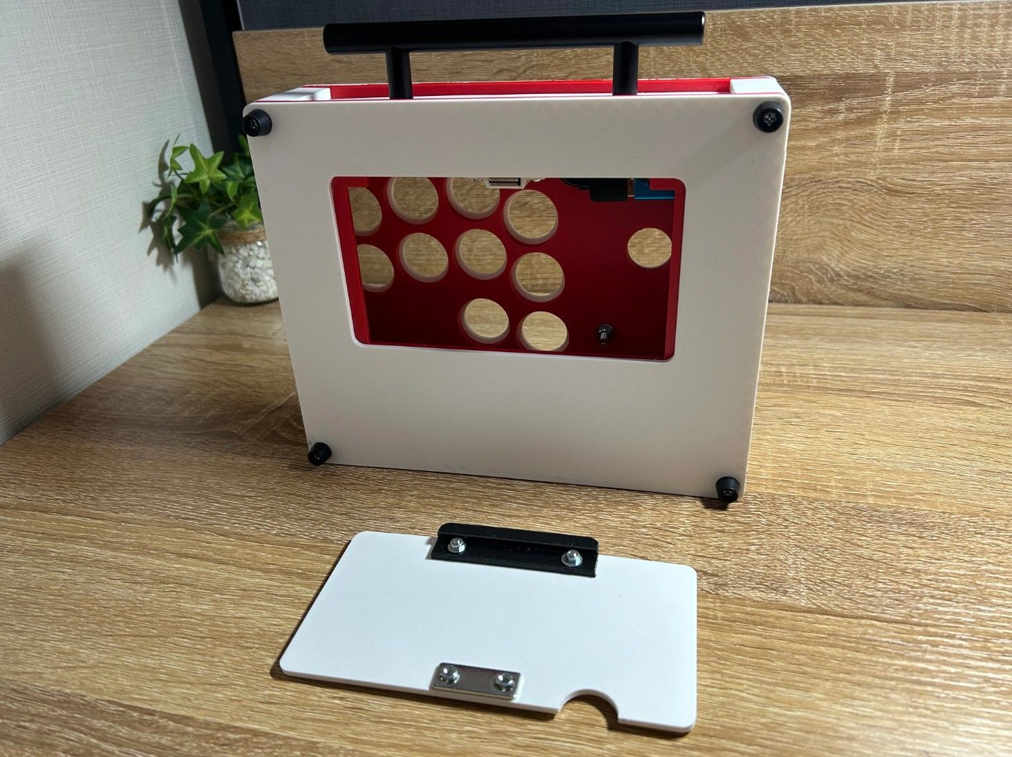 【自作キット】DP-3/レバーケース/ホワイト×ブルー　基板＋マウンター付き 自作キット】DP-3/レバーケース/ホワイト×ブルー 基板＋