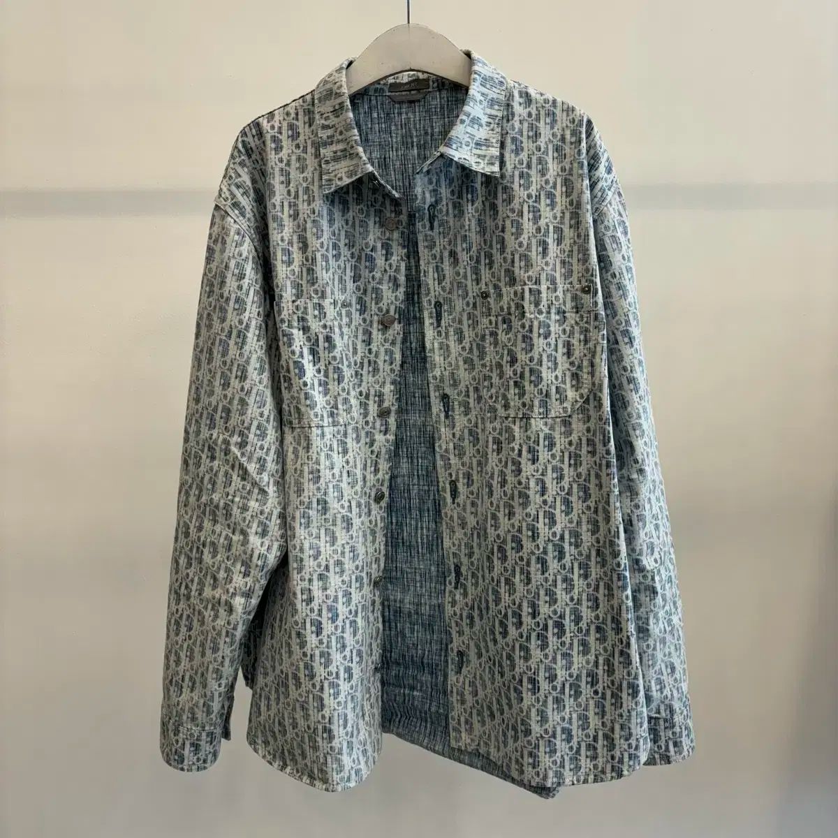 41 ほぼ新品 DIOR(ディオール) オブリーク カスリ コットン