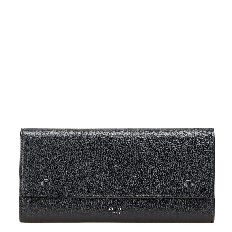 セリーヌ ラージフラップ マルチクッション ブラック レザー レディース CELINE 1-0202591