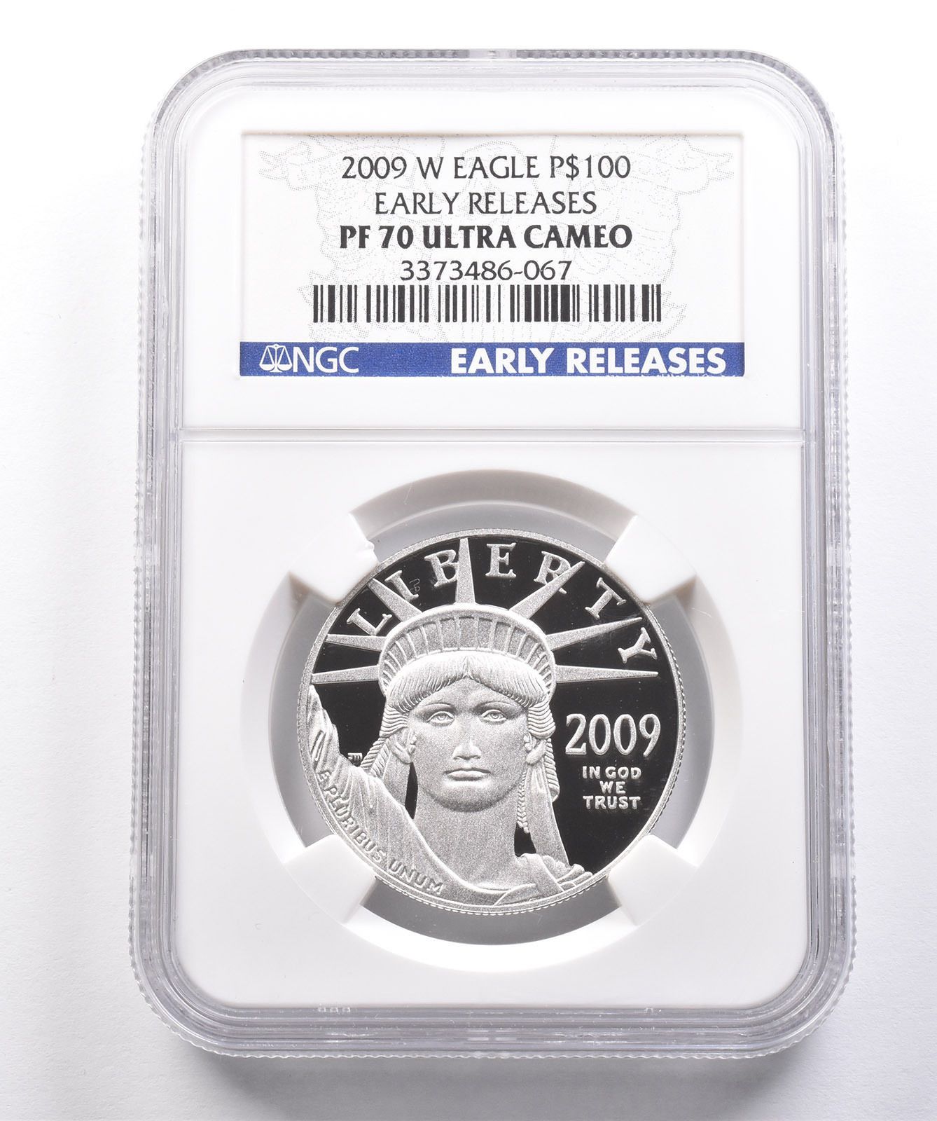 2009W 100ドル アメリカン プラチナ イーグル 1オンス プラチナ ER PF70 UCAM NGC