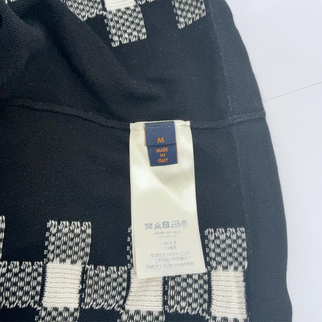 美品】 Louis Vuitton ダミエストライプ ジャガード 半袖 ニット