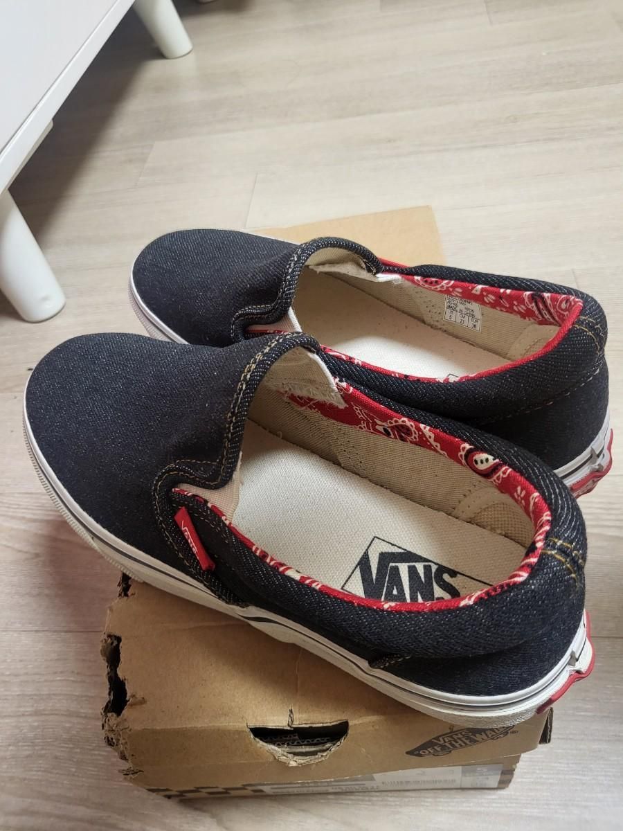 【雷市場（ポンジャン）商品韓国直送】VANS(バンズ) スリッポン ブラックデニム 235