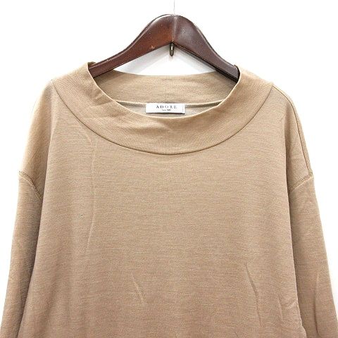 アドーア ADORE ワンピース ミニ 長袖 ウール 38 M ベージュ /MN
