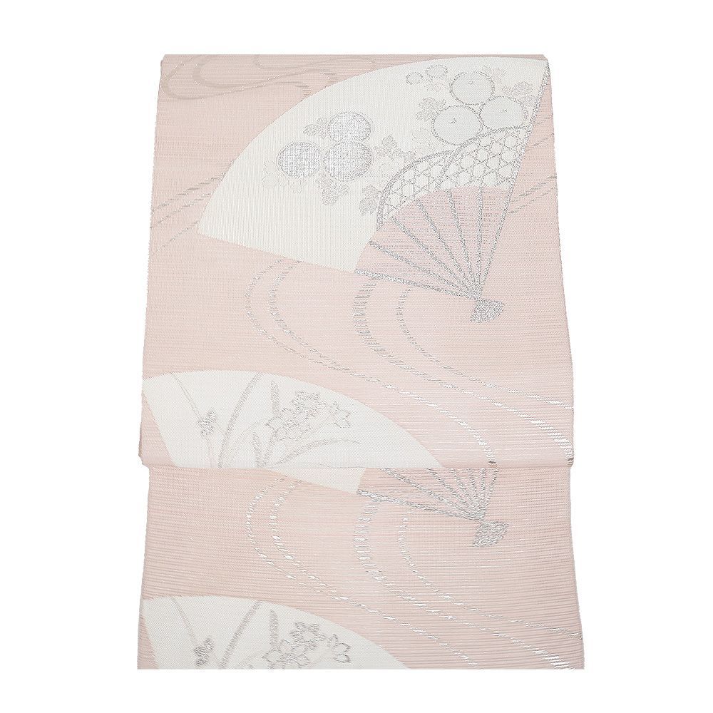 未使用　夏物　紗の八寸名古屋帯（万寿菊）正絹美品 a34844_0.jpg
