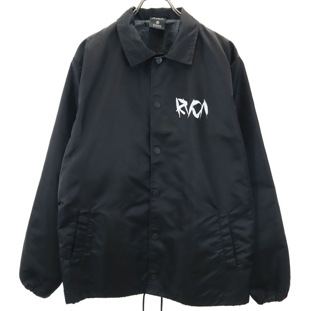 ロカウェア ナノユニバース コラボ バックプリント コーチジャケット M ブラック ROCAWEAR メンズ 古着 【240419】