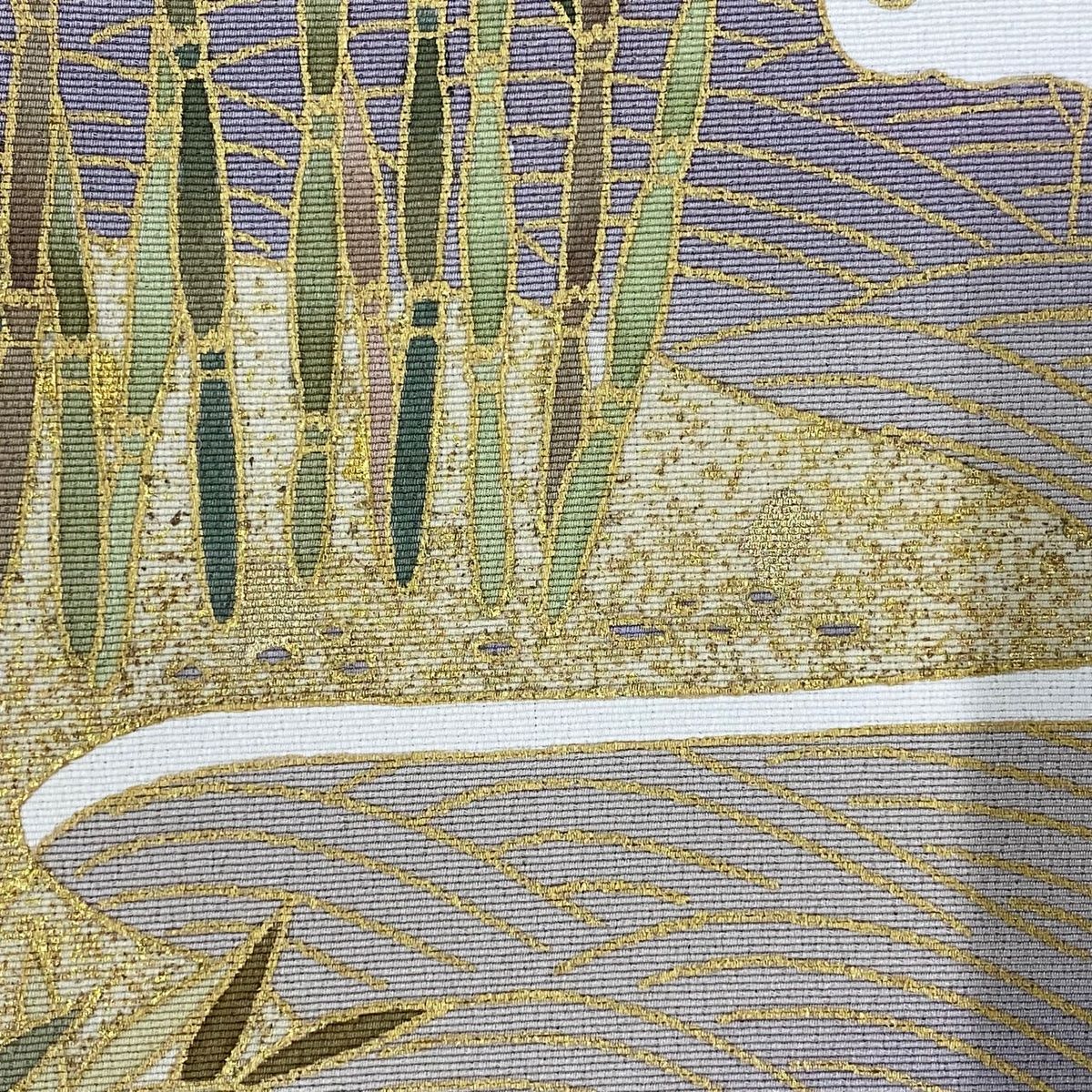 色留袖 身丈160cm 裄丈62cm S 袷 落款 鳥 菊 金糸 金彩 灰紫