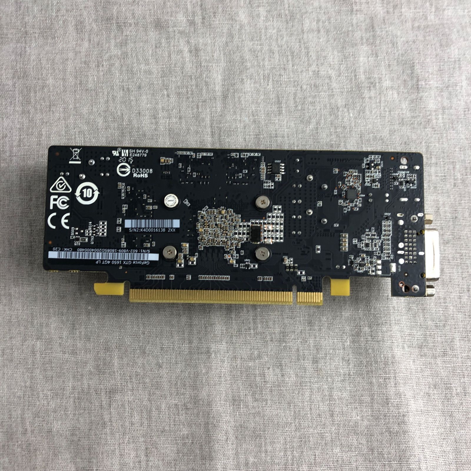 ◇ジャンク品◇グラフィックボード MSI GeForce GTX 1650 4GT LP