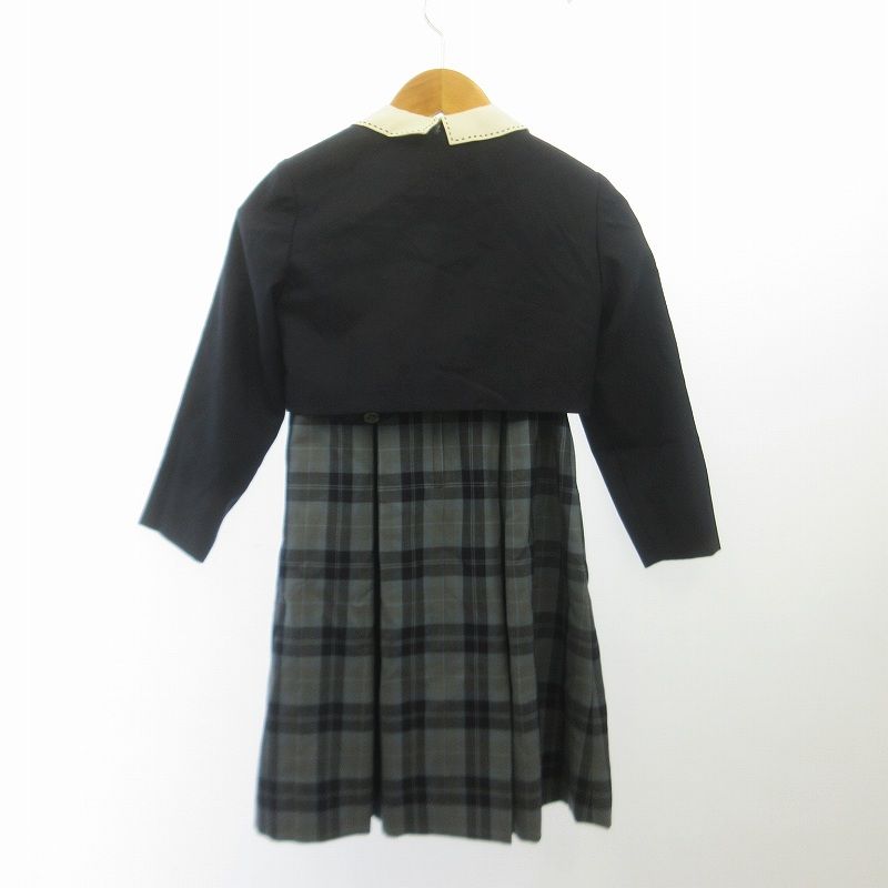 ファミリア Familiar 美品 ワンピース アンサンブル チェック 紺