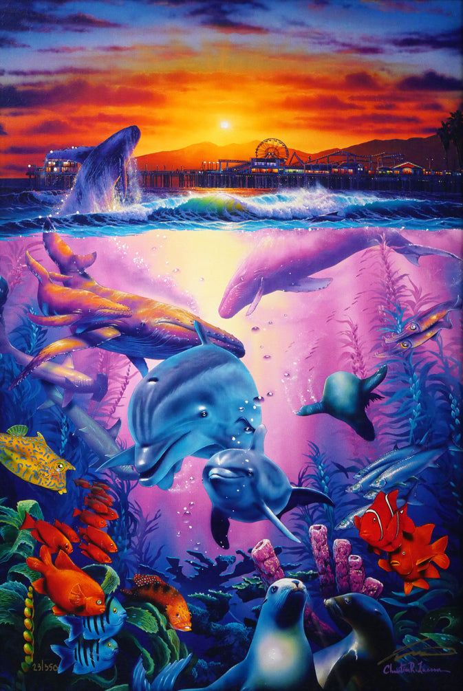 クリスチャン ラッセン Christian Lassen ベイウォッチ キャンバスエディション 直筆サイン入 小竹美術