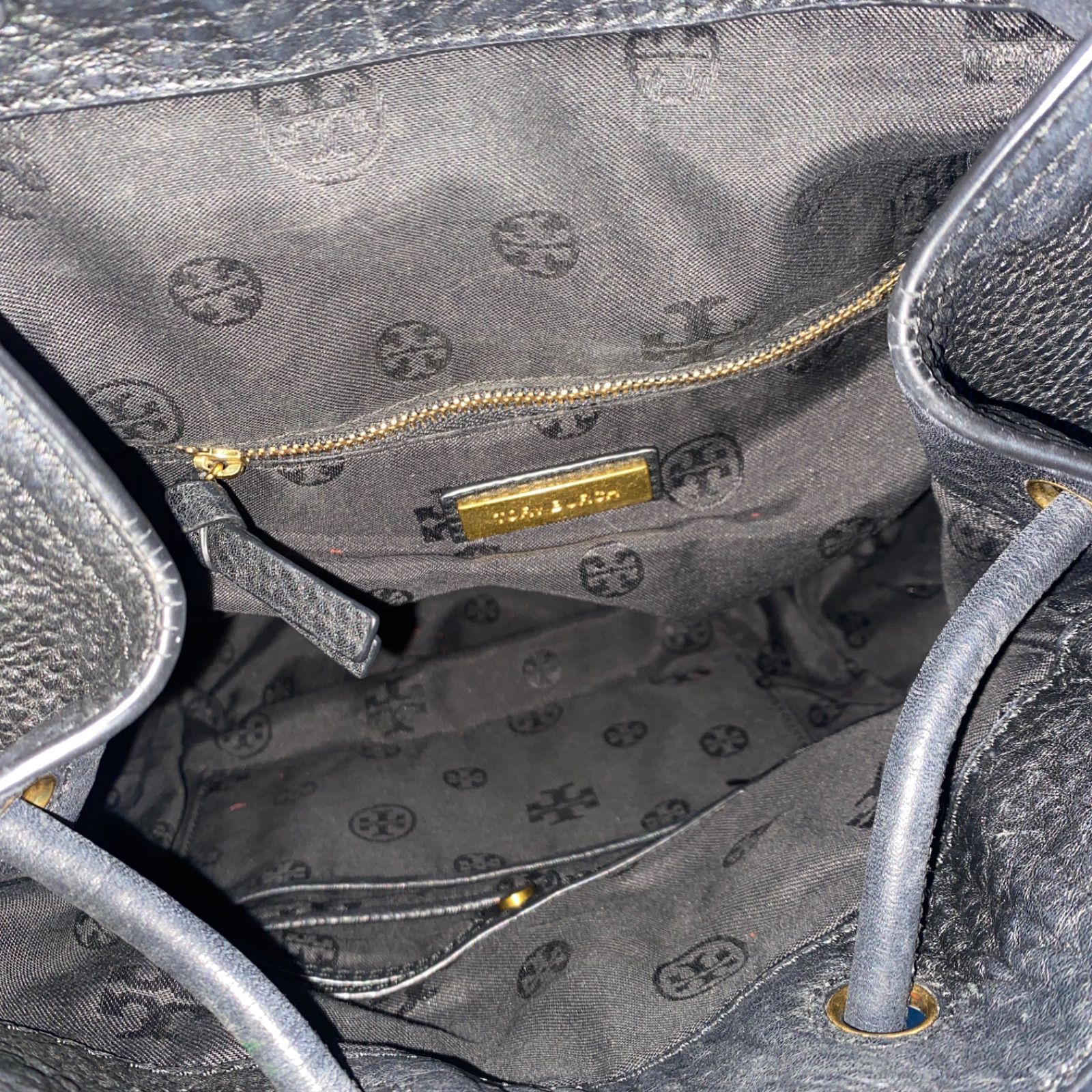 TORY BURCHトリーバーチ バックパック リュック 鞄 レザー 黒 ブラック DECORATOM_COM_BR