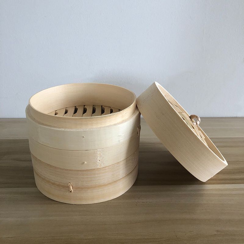 蒸籠 せいろ 家庭用 料理器具 アウトドア 業務用 蒸し器 中華蒸し器 竹製 キッチン用品 本格15cm 二段蓋付 xzdssrx