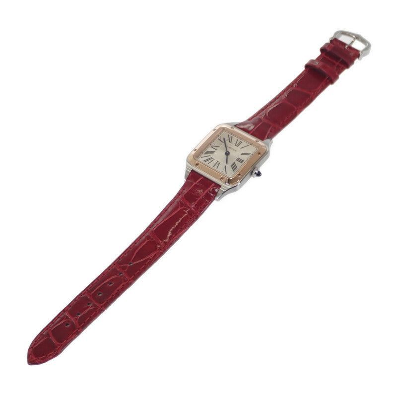 CARTIER】サントスデュモン SM 腕時計 ステンレススチール K18