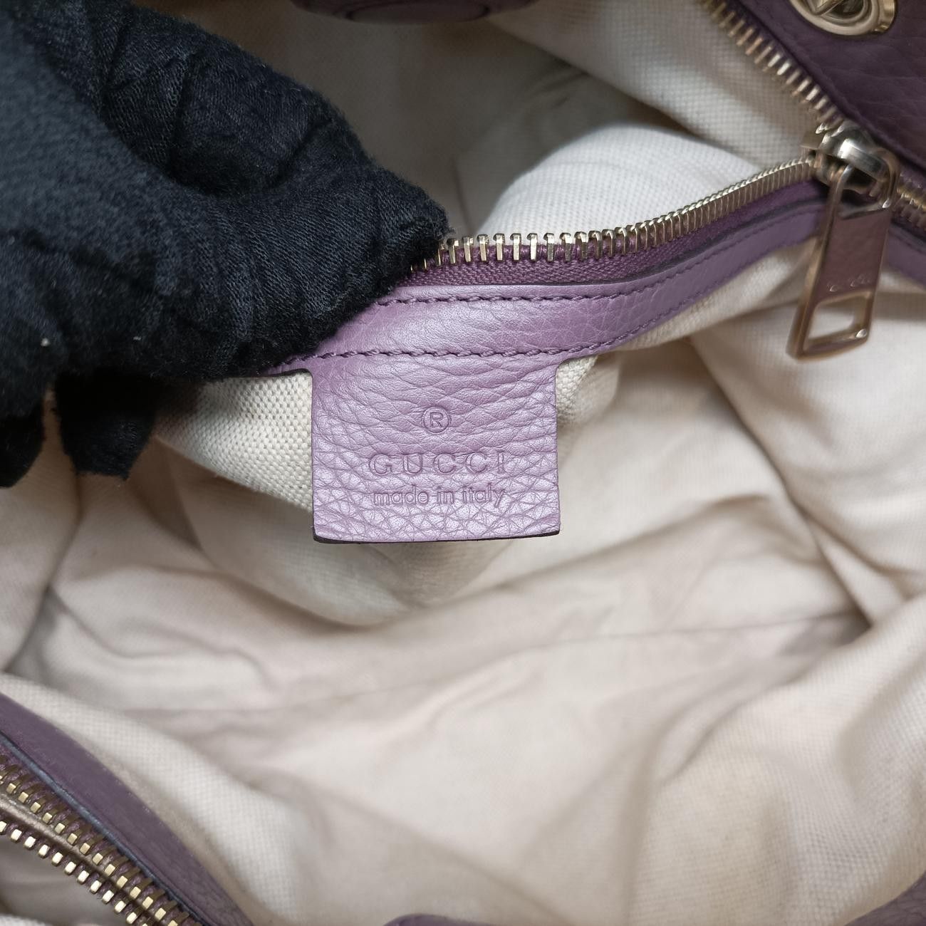 グッチGucciバンブーショッパーパープルレザー323660I017679429