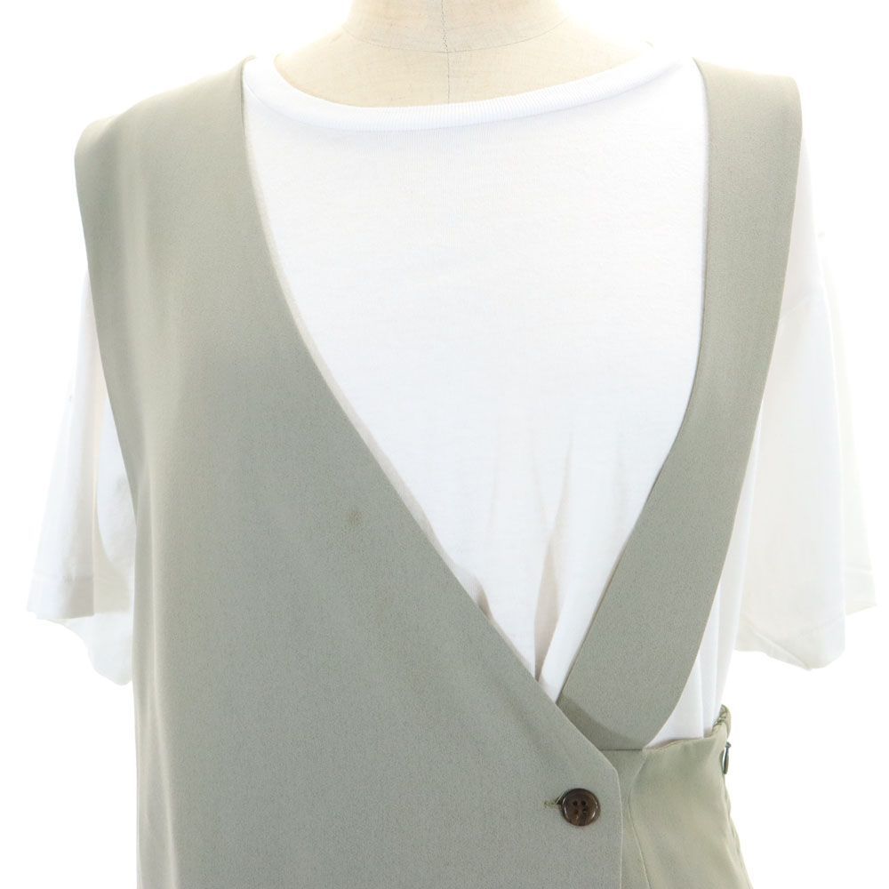 クラネ ノースリーブ ワンピース 1 カーキ CLANE オーバーオール