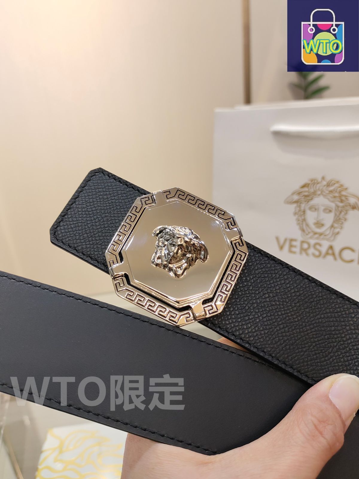 今日特価】VERSACE ヴェルサーチ レザーベルト - メルカリ