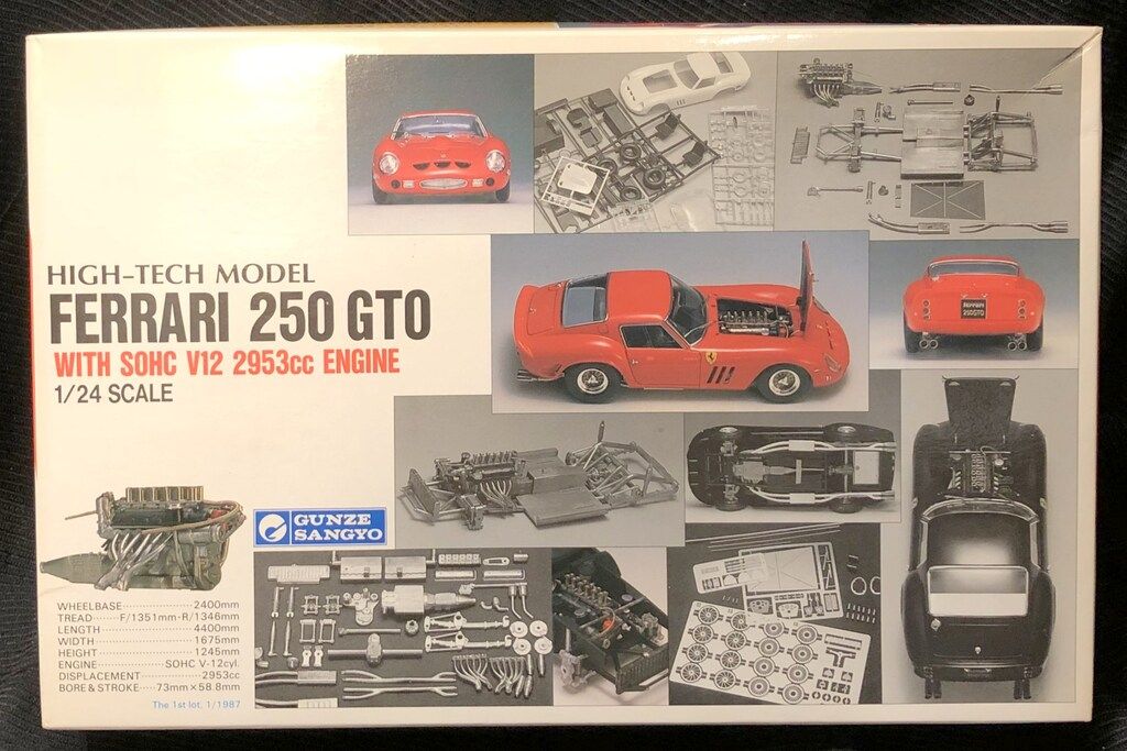グンゼ産業 1/24 販売 HIGH-TECH MODEL FERRARI 250 GTO with SOHC V12