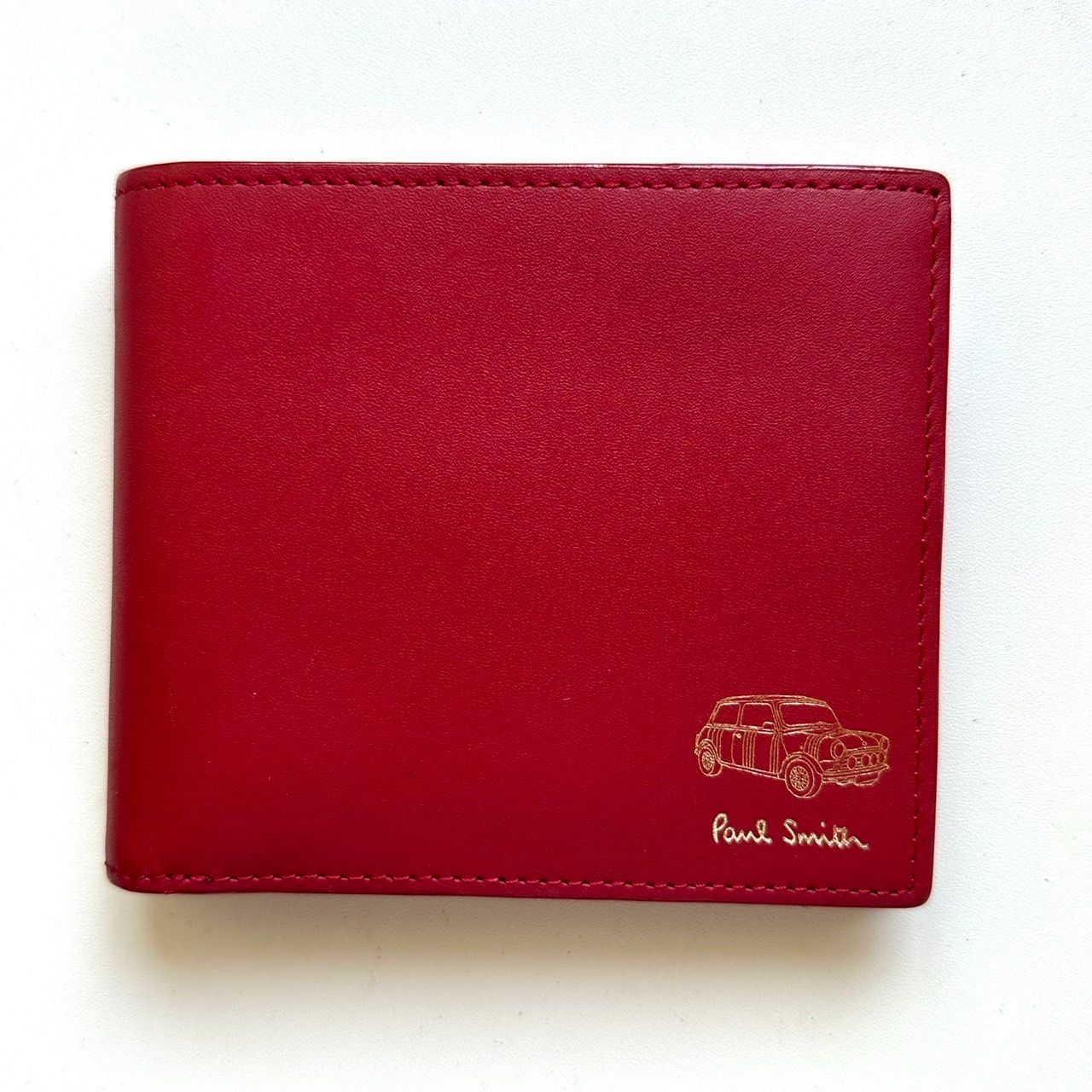 美品　Paul Smith 二つ折り財布　ミニクーパー ポールスミス Paul Smith 二つ折り財布 ミニクーパー レッド 美品