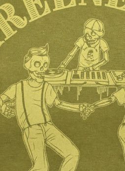 スカルDJTシャツ