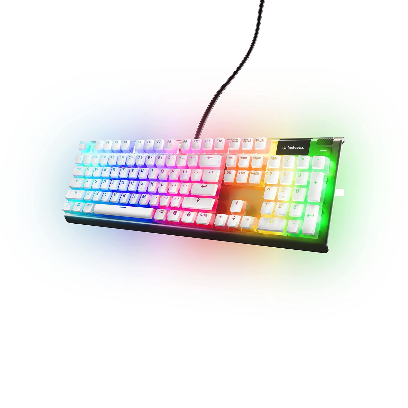 SteelSeries PRISMCAPS ダブルショット プリンスタイル キーキャップ 丈夫なPBT熱可塑性エラストマー 幅広いメカニカルキーボードに対応 ホワイト 
