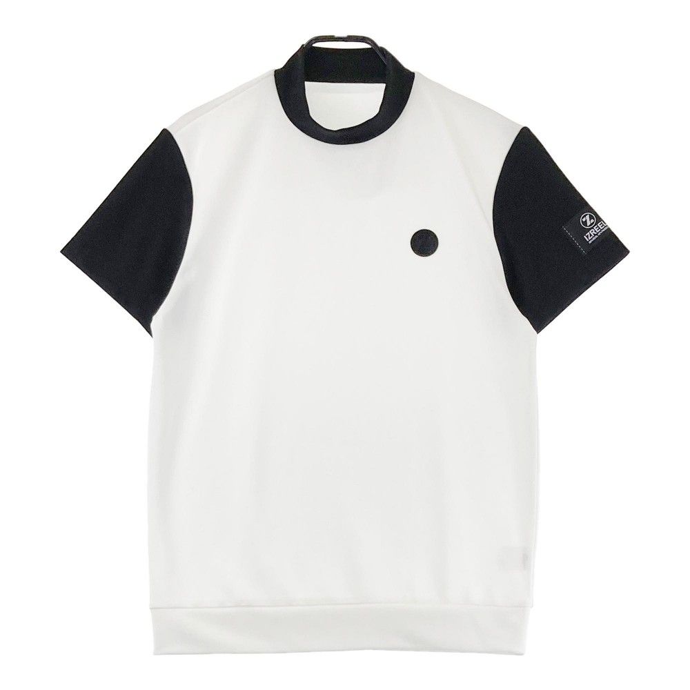 サイズ：L IZREEL イズリール 2024年モデル ハイネック 半袖Tシャツ  ブラック系 [240101461648] ゴルフウェア メンズ ストスト IZREEL イズリール 2024年モデル ハイネック 半袖Tシャツ
