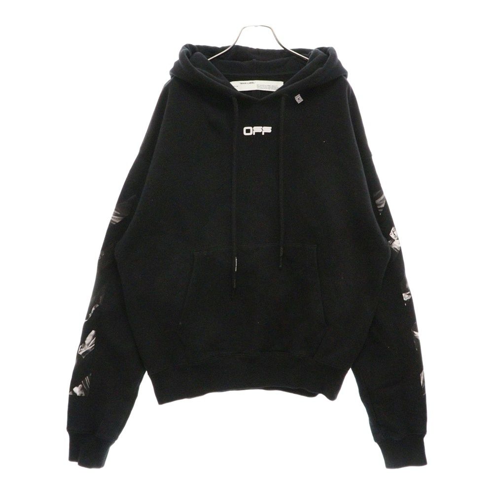 OFF-WHITE (オフホワイト) 20SS CARAVAGGIO SQUARE OVER HOODIE OMBB037S20E30005 カラヴァジオスクエアプリントパーカー ブラック