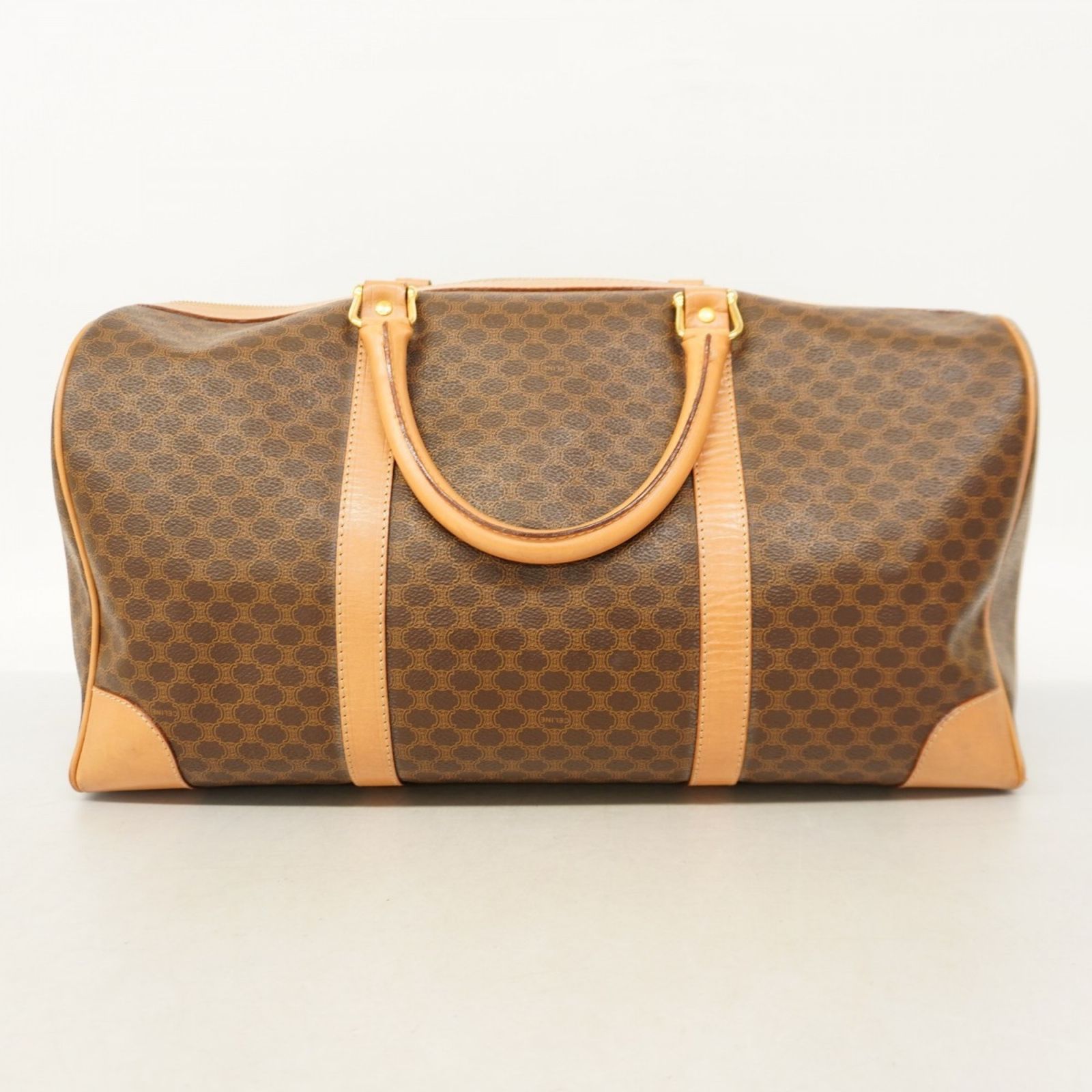 ⭐CELINE⭐ボストンバッグ　マカダム　ブラウン 旅行バッグ CELINE セリーヌ マカダム ボストンバッグ トラベルバッグ 旅行