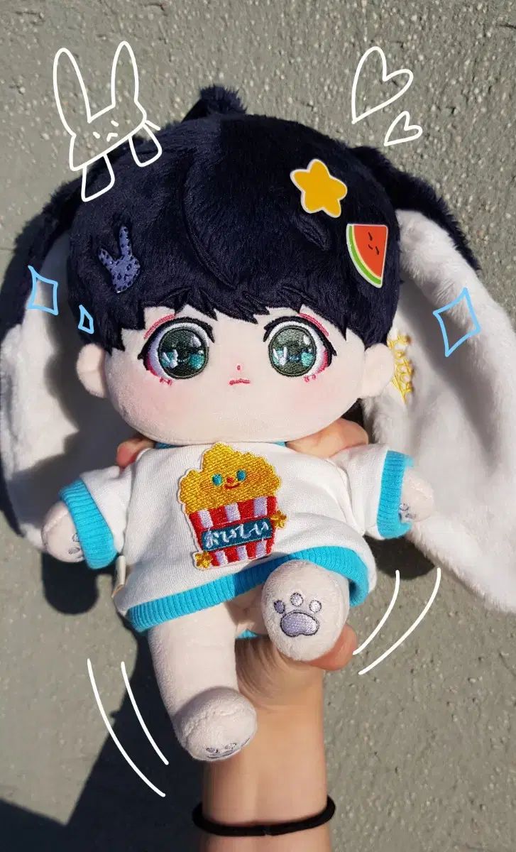 ロッティ Lotty 無属性 20cm 人形 綿人形 ロップイヤー 磁石 海軍 うさぎ