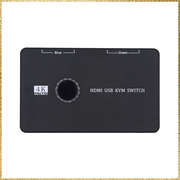 新着USB 2.0 u0026 HDMI Cablecc KVM USB 2.0とHDMI 4 KスイッチセレクタデュアルPC共有モニタHDTV USBポートキーボードマウススキャナプリンタ