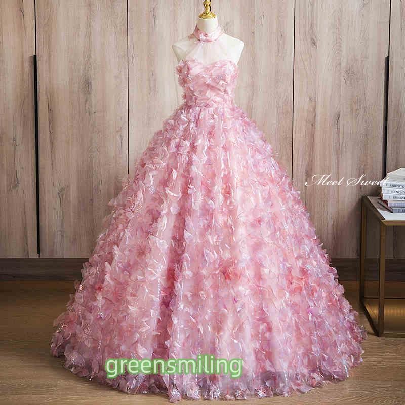 469イタリア製高級ウエディングドレス7～8号ボルドーカラードレス